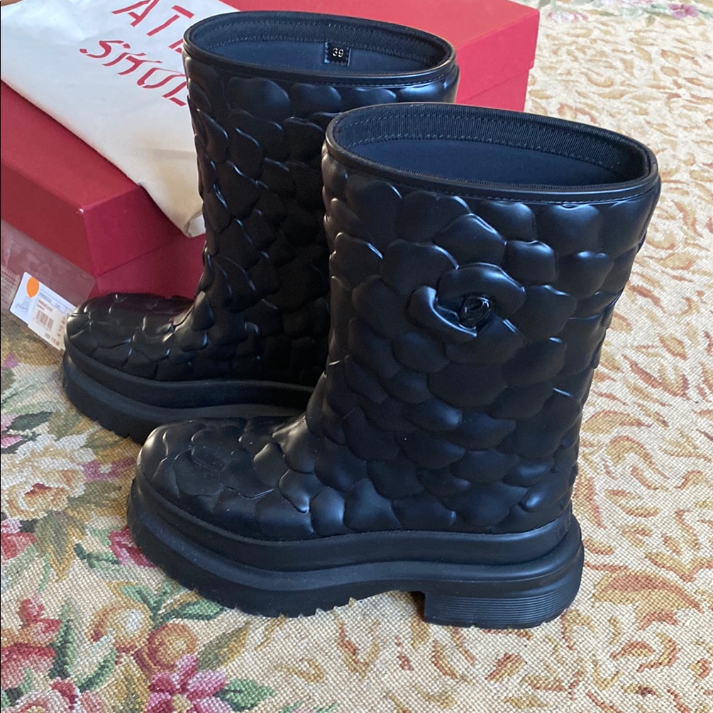 Valentino Black Rainboots